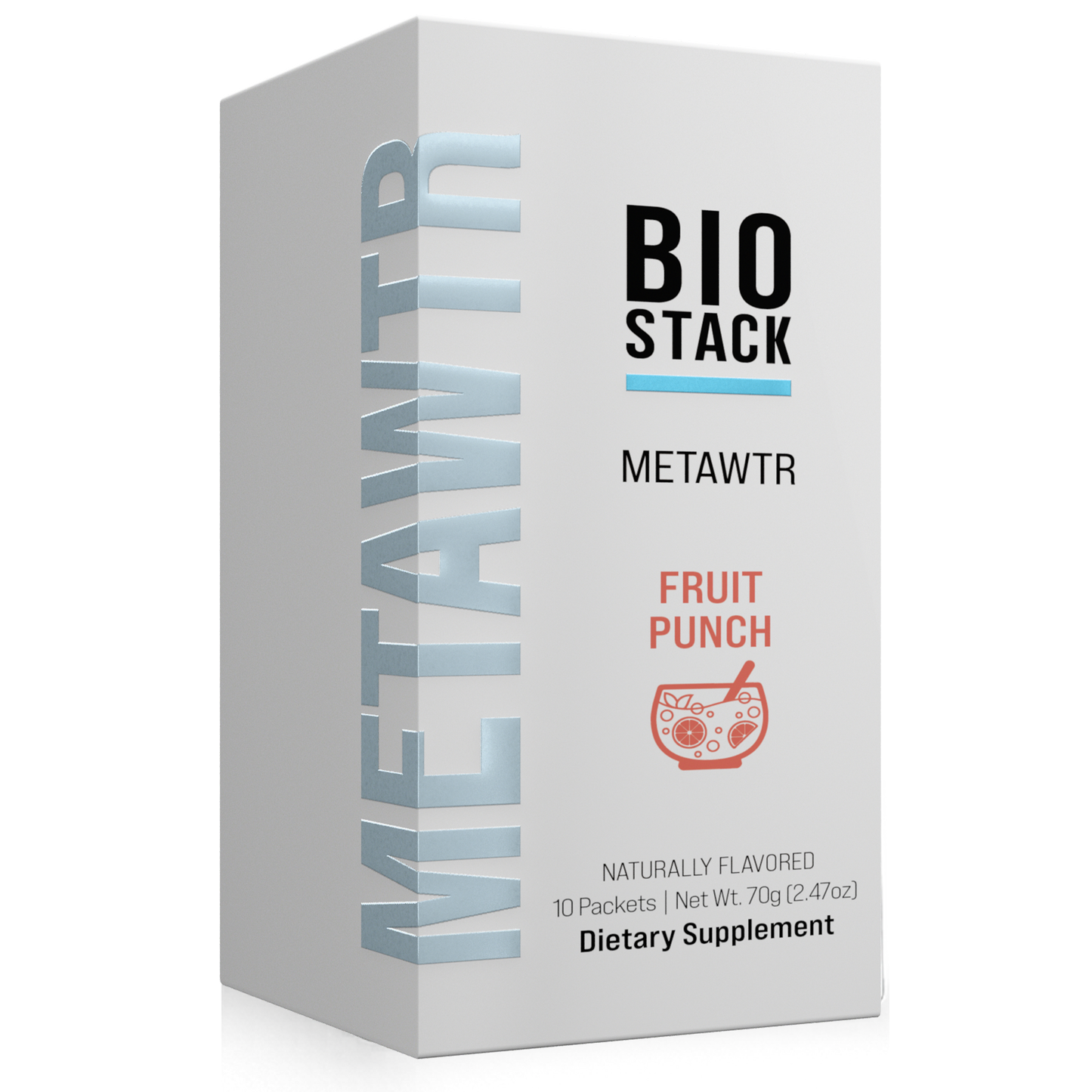 MetaWTR Hydration Fruit Punch - 10 Stick Pack BioStack