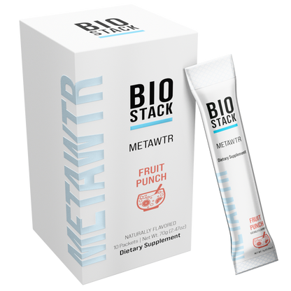 MetaWTR Hydration Fruit Punch - 10 Stick Pack BioStack