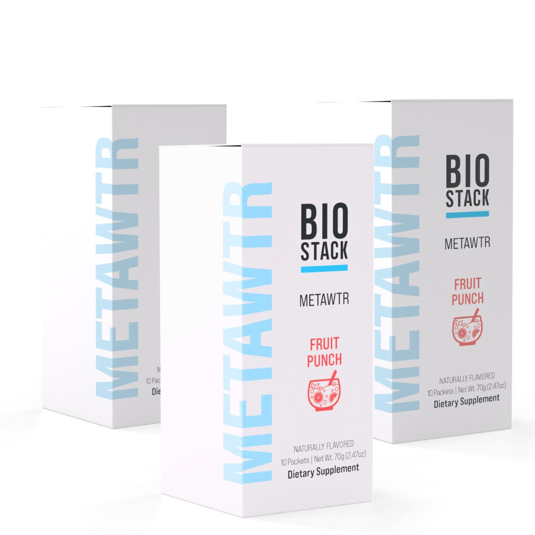 MetaWTR Hydration Fruit Punch - 10 Stick Pack BioStack