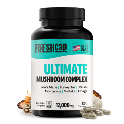 Organic Mushroom Complex Supplement Capsules FreshCap Mushrooms