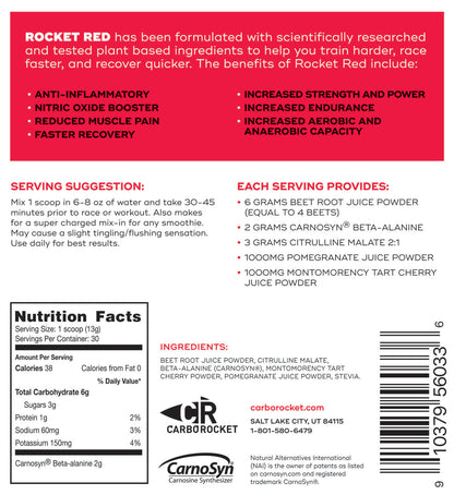 Rocket Red - Pre-Race/Workout Mix Carborocket