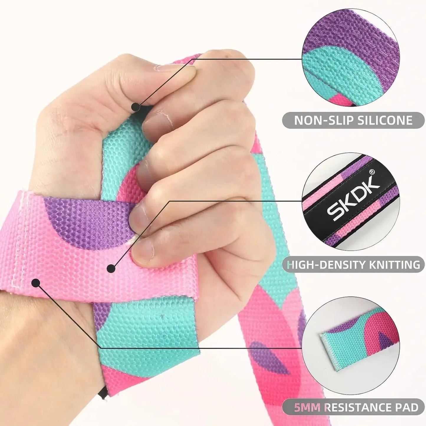 Adjustable Weightlifting Wrist Straps | Non-Slip Gym Lifting Support Bands