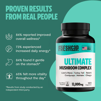 Organic Mushroom Complex Supplement Capsules FreshCap Mushrooms
