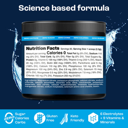 Electrolyte Recovery Plus Powder (Sugar-Free) Key Nutrients